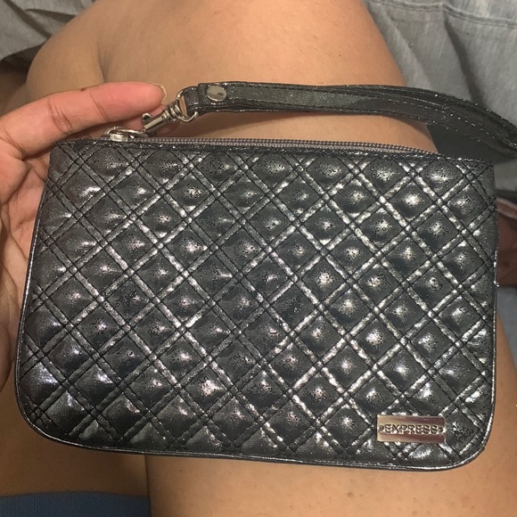 New silver holographic express wristlet